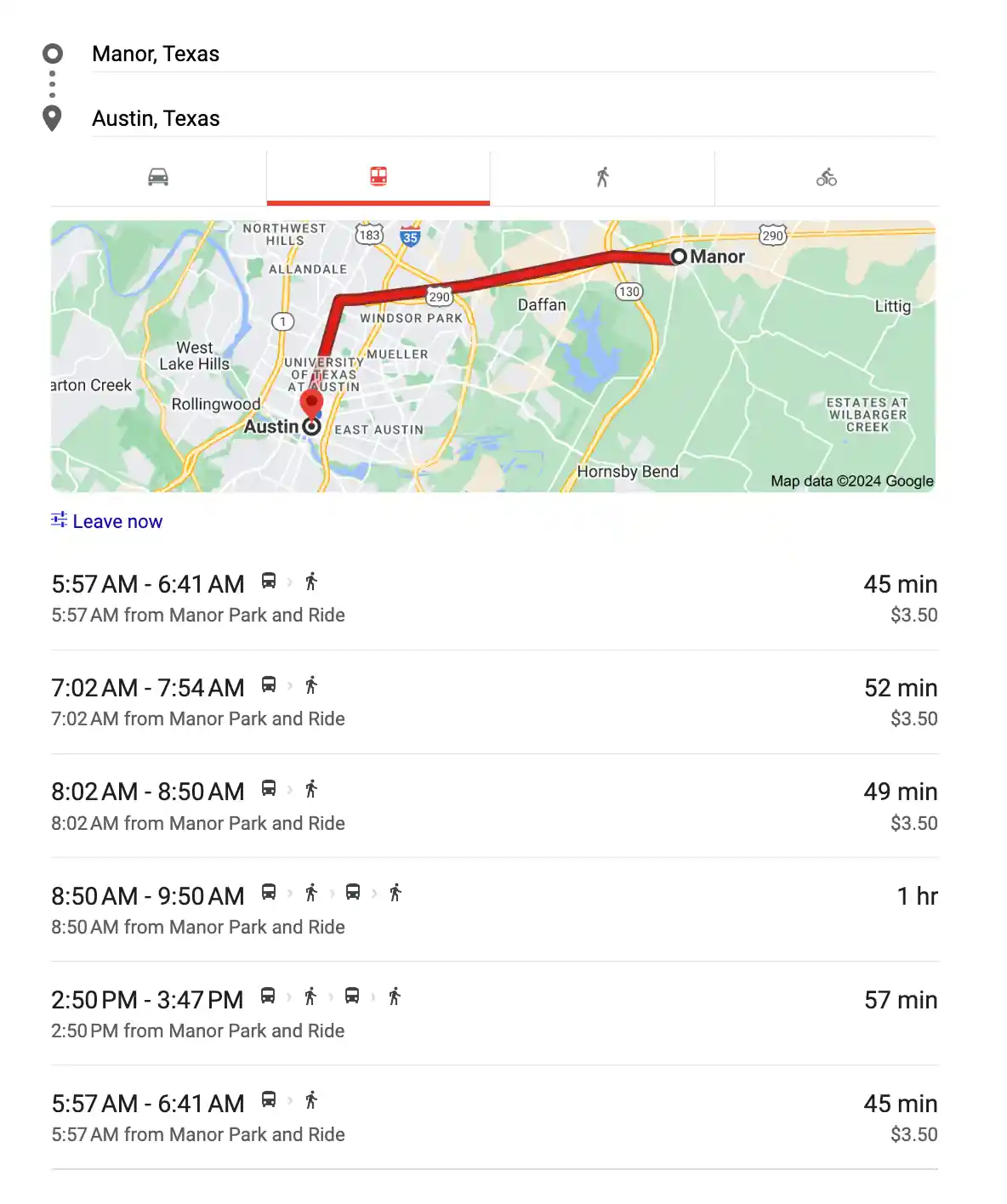 Directions Answer Box (Train)