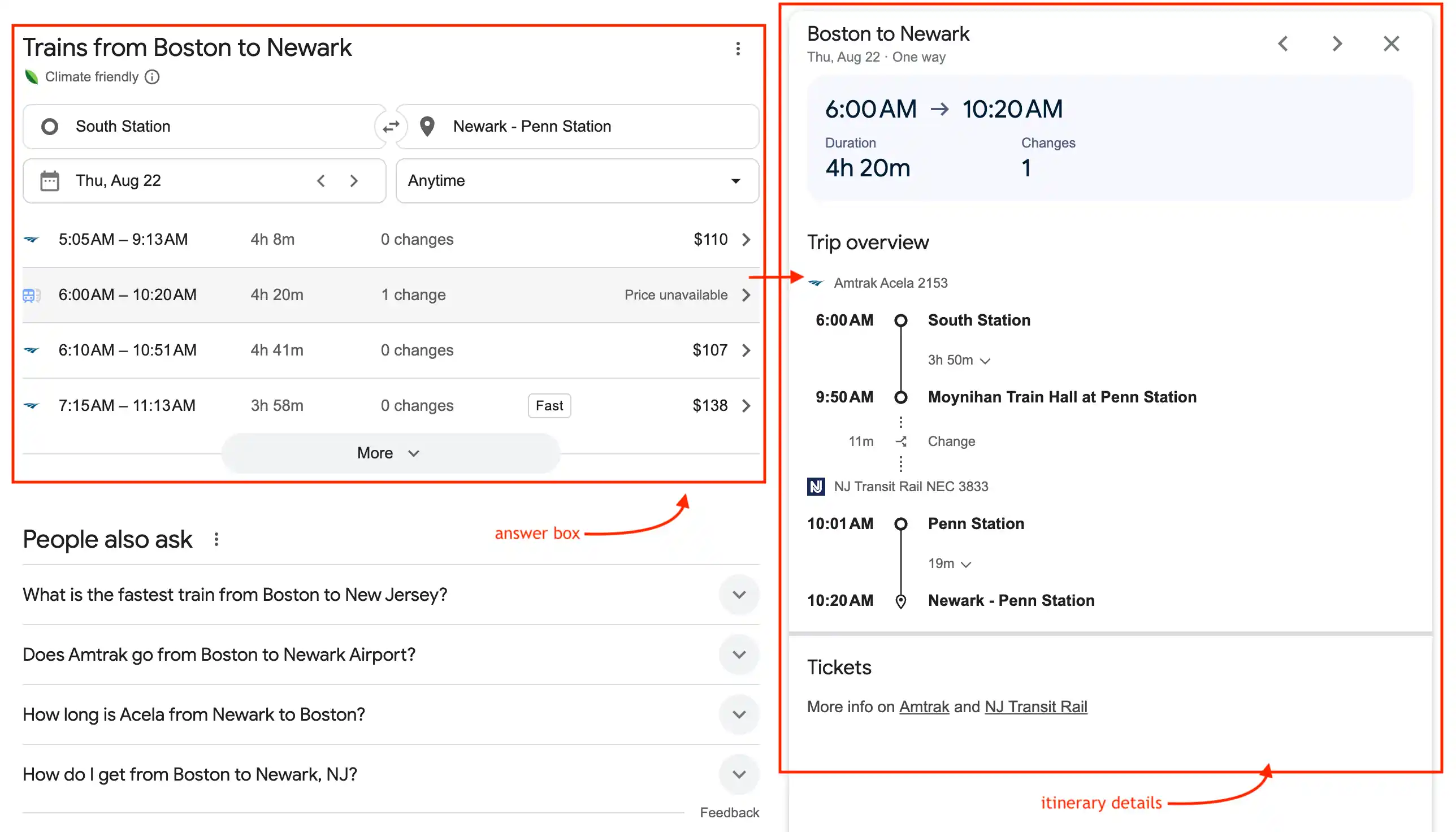 Transport Options Answer Box