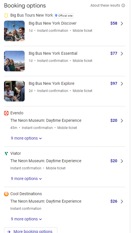 Booking Options for: Big Bus tours new York