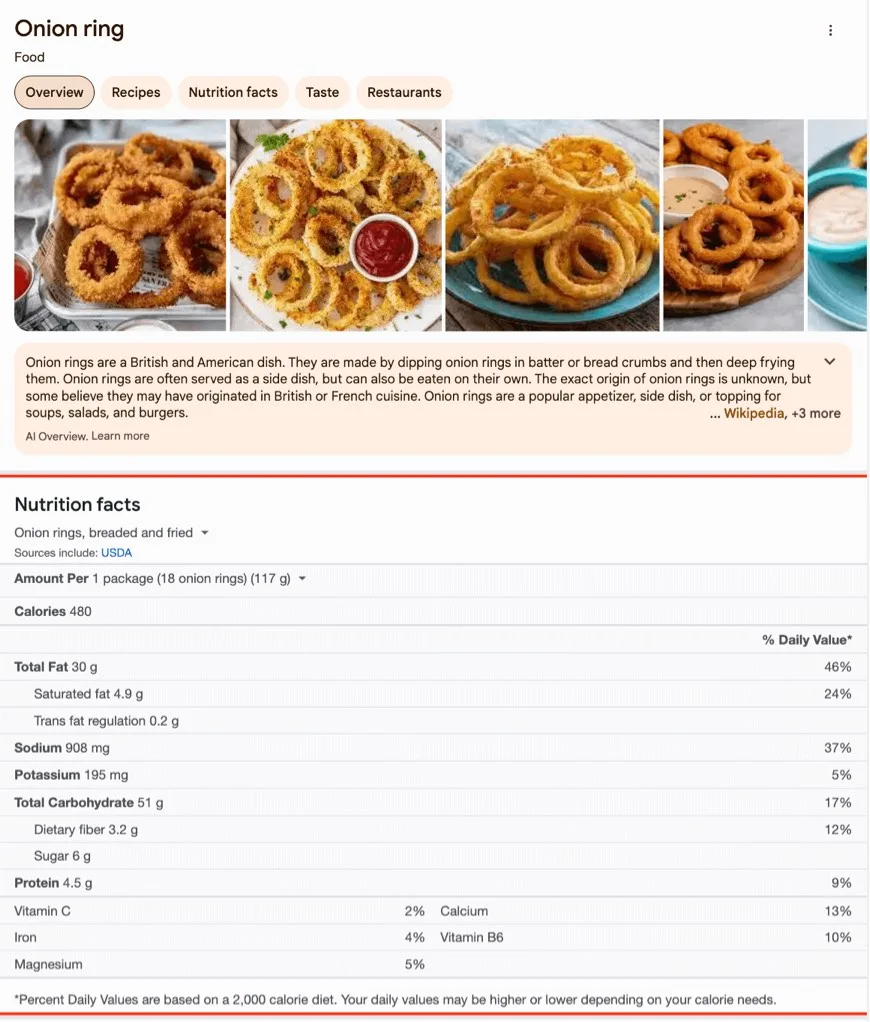 Results for: Onion Ring