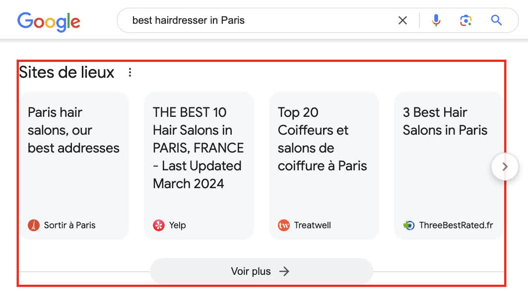 Results for: best hairdresser in Paris