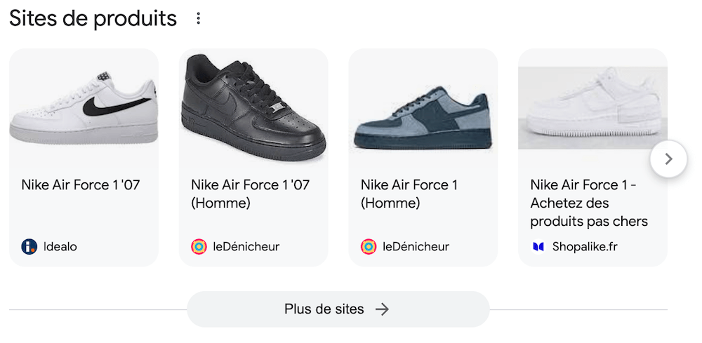 Results for: achat nike force one