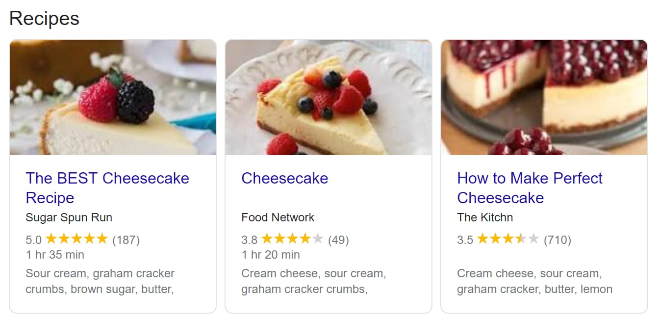 Results for: cheesecake