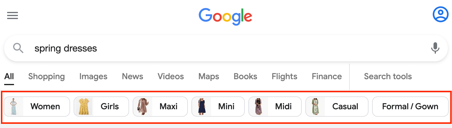 Results for: spring dresses on top of the page in mobile