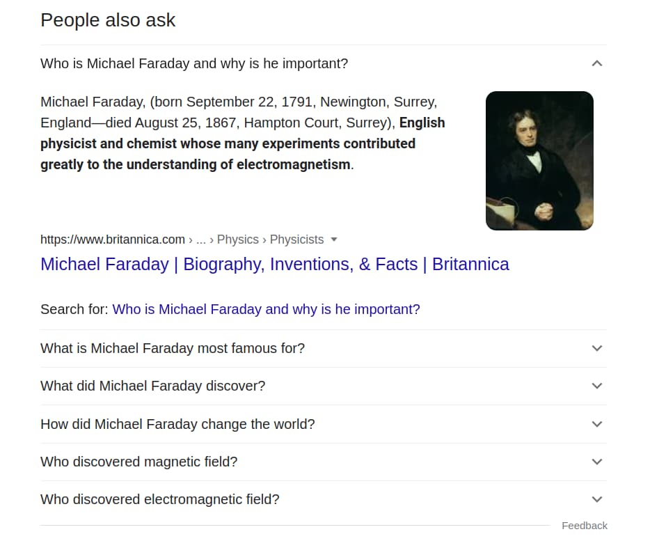 Results for: Who is Michael Faraday?