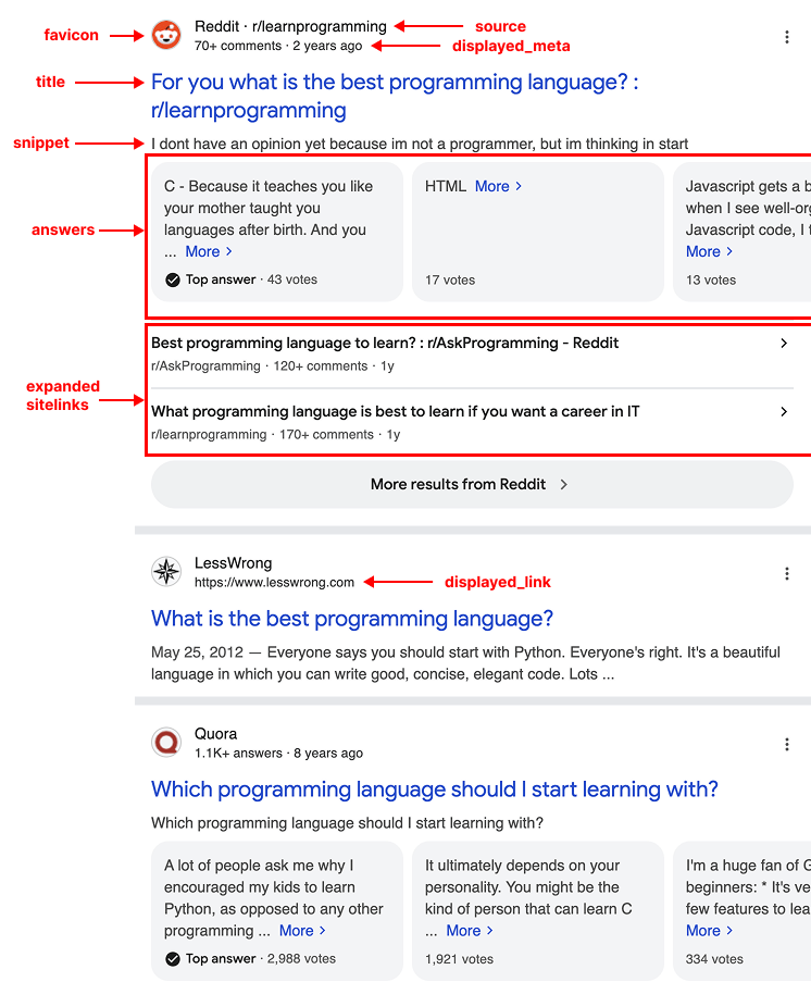 Google Forums organic results for q: what is the best programming language on device: mobile