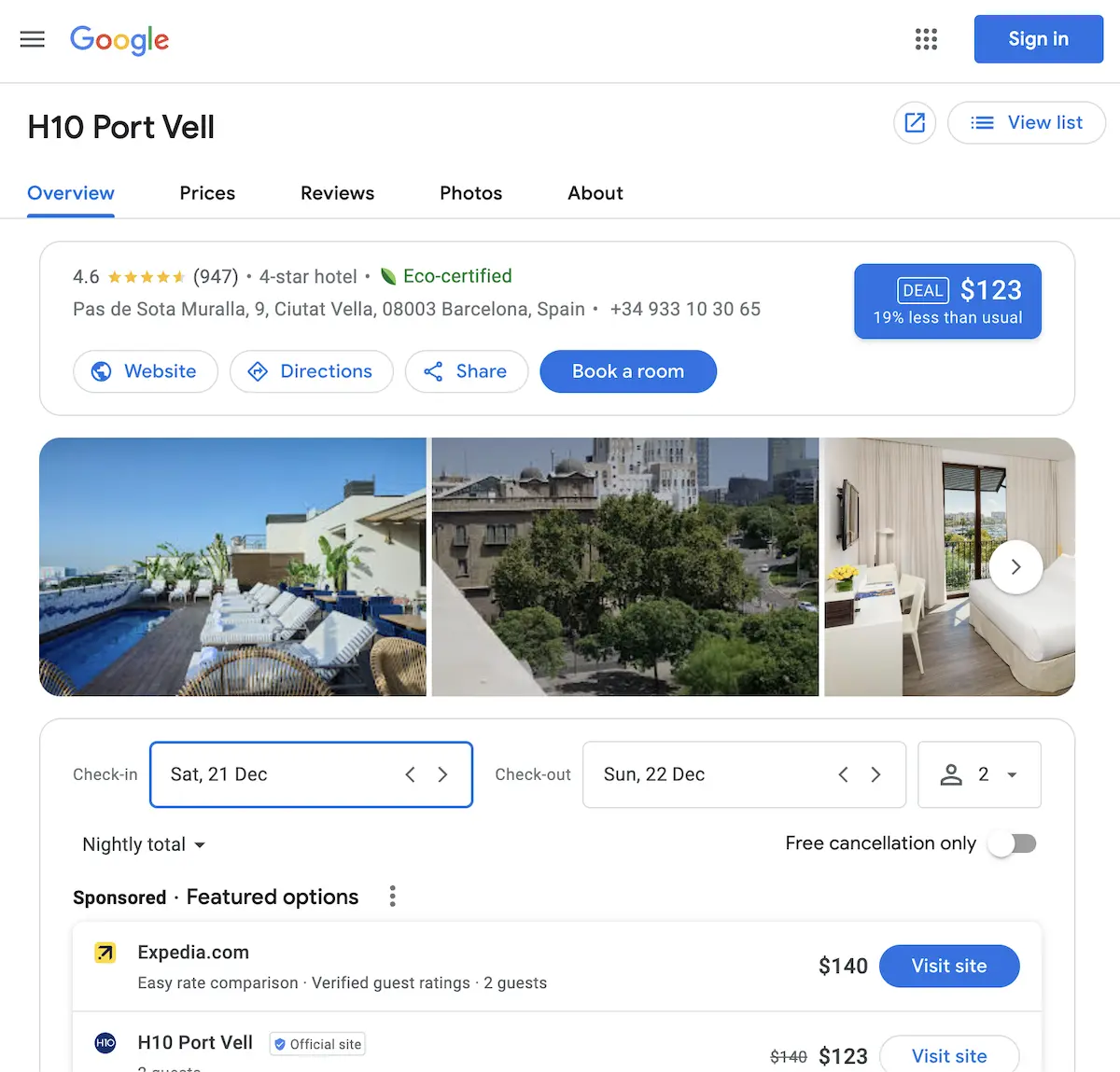 Example of showing property details with q search