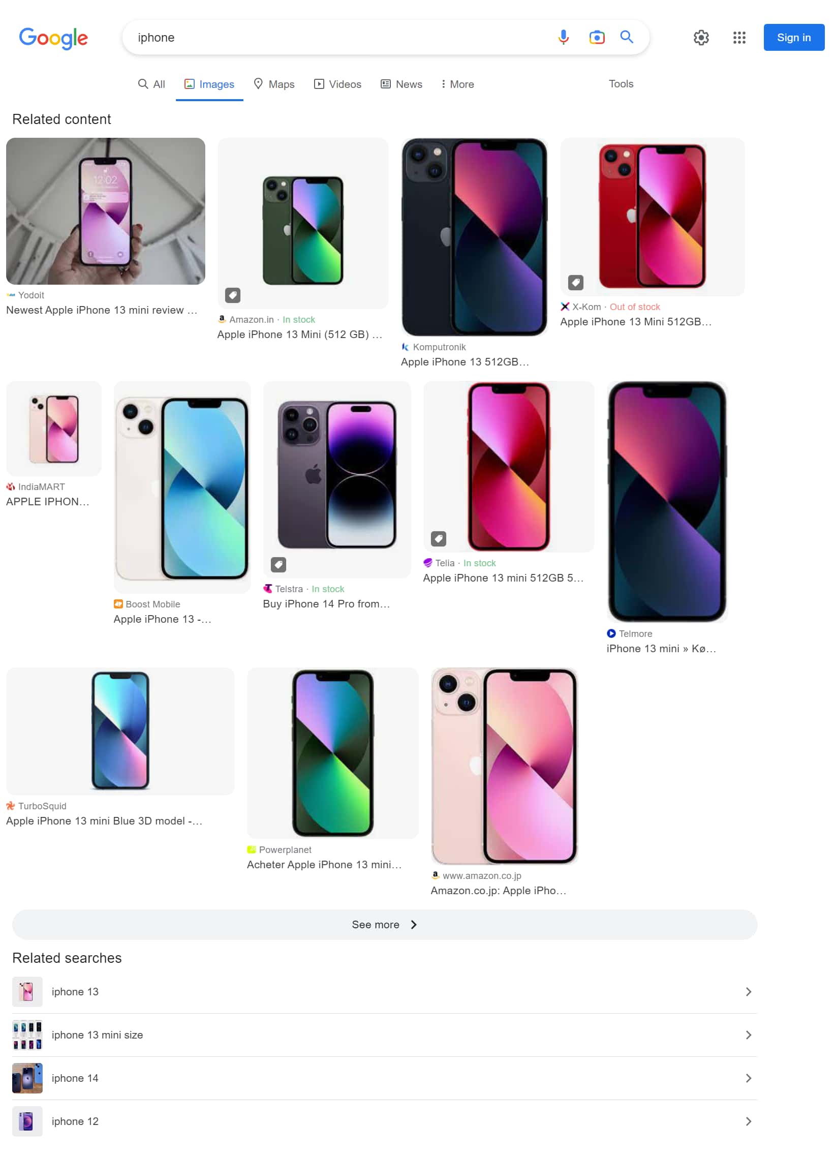 Results for: image of an iPhone