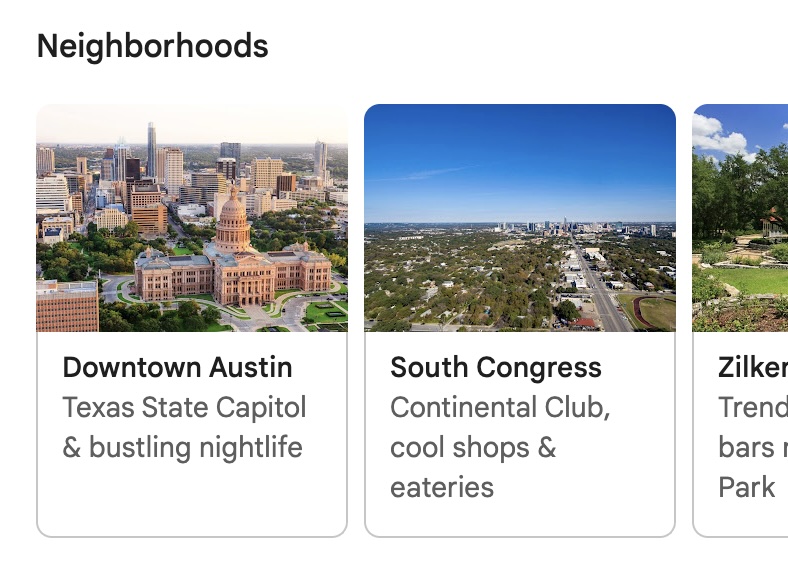 Example of neighborhoods