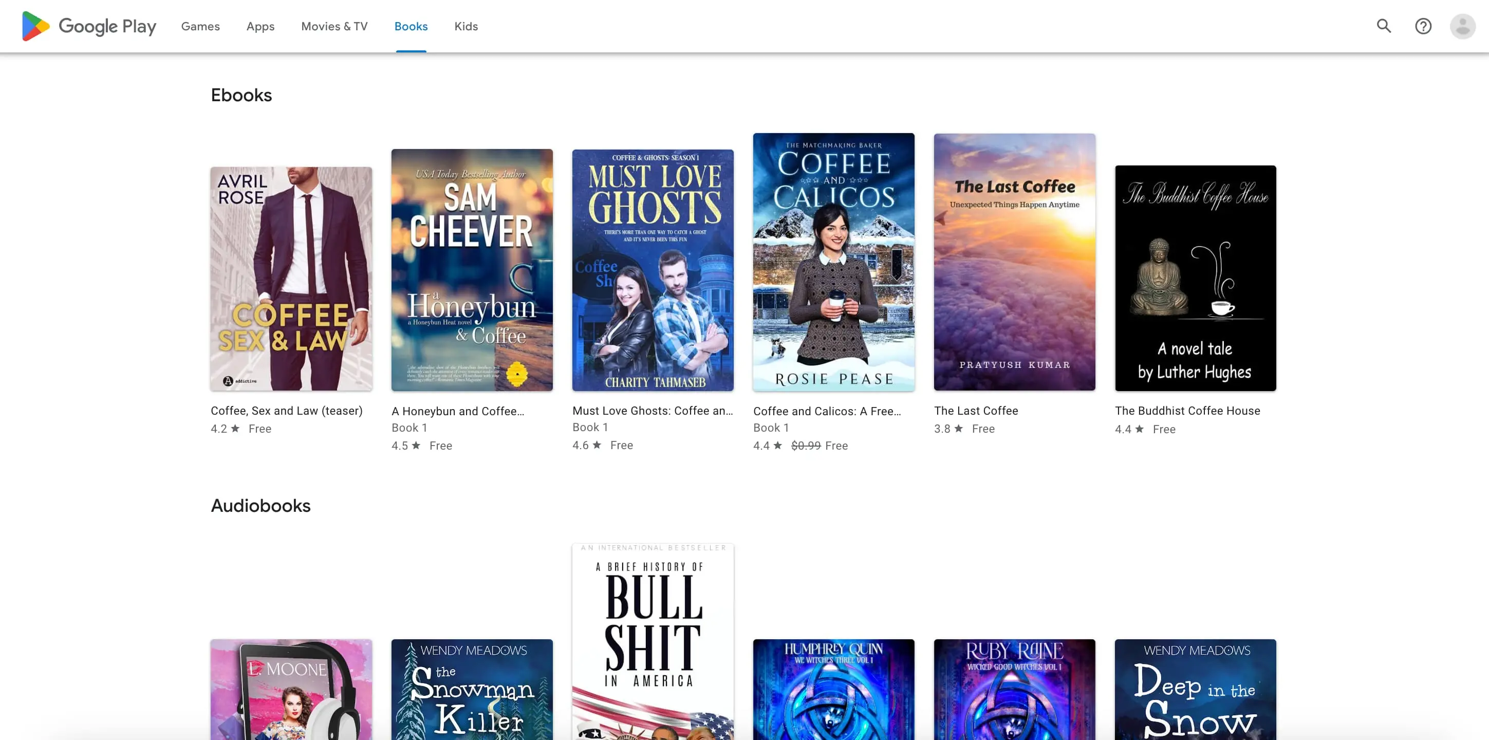 Rows Type Organic results overview for Google Play Books with q, and price(Query Search)