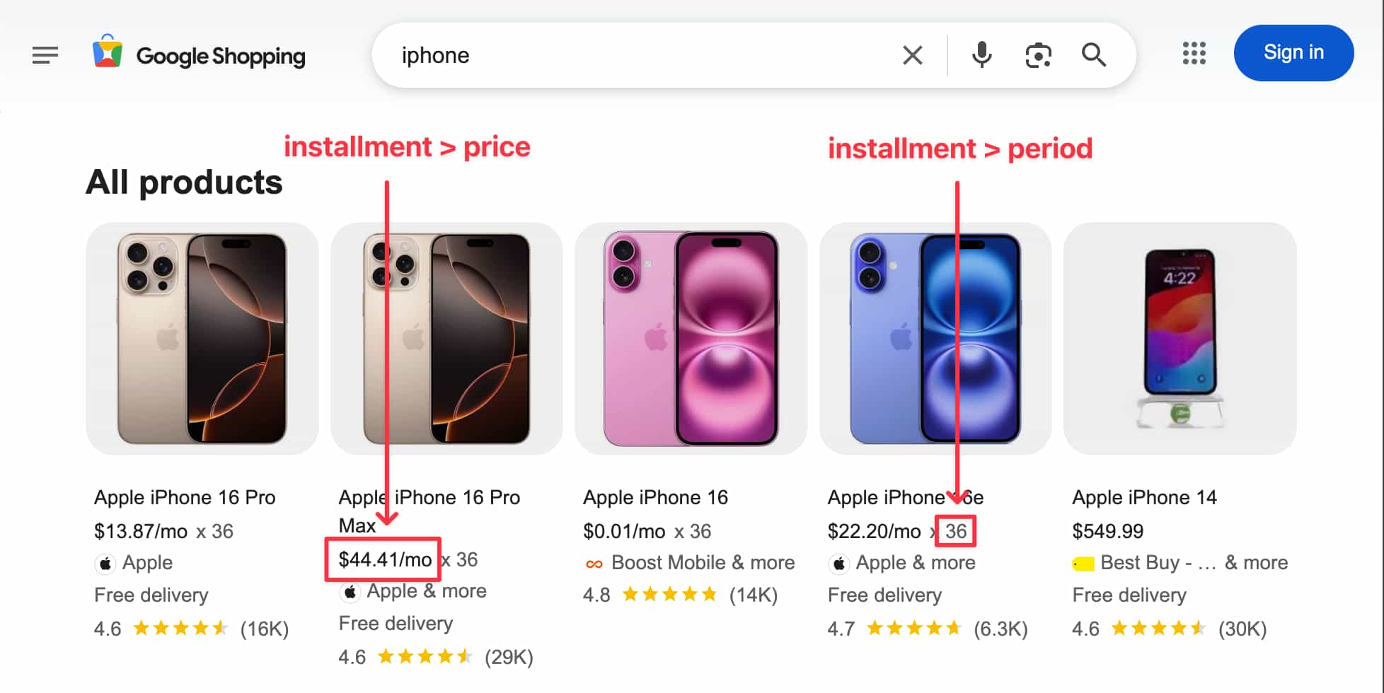 Results for: iphone with installment