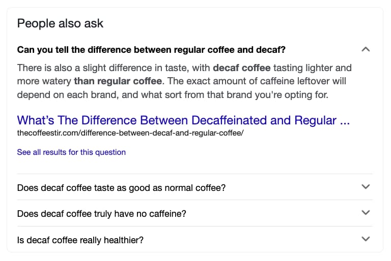Results for: Is decaf coffee better than regular coffee?