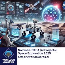 NASA (AI Projects) nominated for Space Exploration 2025 NASA uses AI in  various space exploration projects, from autonomous rovers on Mars to AI-driven  data analysis for astronomical research. Their platform enables more