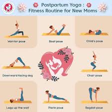 Gentle postpartum back pain relief yoga poses for new mom's. Get back on  the mat by building back your strength where pregnancy has weakened the  core,shoulders and back. #yoga promotes a positive