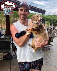 Travis Kelce Holding A Puppy💛♥️