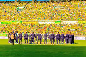 Massive crowd fills up Benjamin Mkapa stadium in the capital Dar Es Salaam  as Tanzania giants Young Africans SC [Yanga] fans celebrate  #WikiYaMwananchi. The event included a friendly against Aigle Noir Makamba,