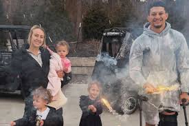 Patrick and Brittany Mahomes with Kids Sterling, Bronze and Golden: Photos