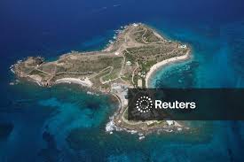 Licensable picture: Little St. James Island is seen in an aerial view near  Charlotte Amalie | Reuters Connect