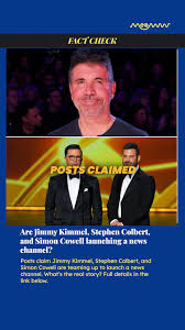 Are Jimmy Kimmel, Stephen Colbert, and Simon Cowell launching a news  channel?, Read More at-  https://news.meaww.com/fact-check-are-jimmy-kimmel-stephen-colbert-and-simon-cowell-planning-to-launch-a-ne...