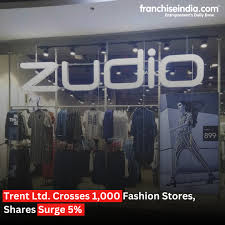 Trent Ltd. Crosses 1,000 Fashion Stores, Shares Surge 5% The company  announced that it has surpassed 1,000 large-format fashion stores in its  portfolio, including 248 Westside outlets and 757 Zudio stores. Zudio