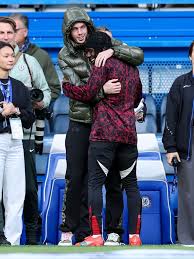 Cole Palmer x Jeremie Frimpong linked up before the Chelsea vs. Liverpool game. They both spent time together at Manchester City academy 🤞🏽