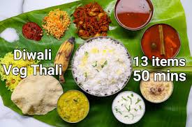 banana leaf thali 50 mins - how to serve food in banana leaf | diwali thali
