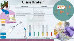 Proteinuria urine protein evaluation infographic
