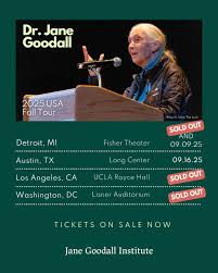 Dr. Jane Goodall Returns to the U.S. for Unforgettable Live Events