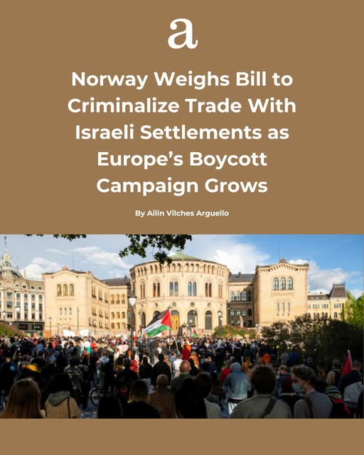 Norway may soon make it a crime to trade with Israeli settlements.

The proposed ban is the latest sign that Europe’s boycott campaign ag…