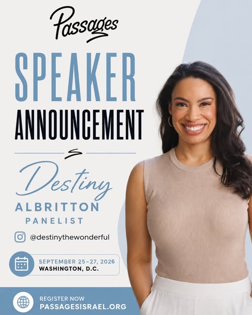 We're so excited to announce Destiny Albritton as a panelist at this years Israel Impact Summit! 

Destiny will be joining us in Washingt…