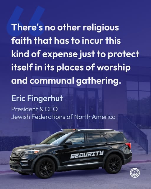 Jewish life should not come with a billion-dollar security bill.

We cannot accept this as the cost of being Jewish in America. Congress…