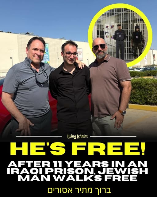 HE’S FREE! Thank You Hashem!!

After 11 years in an Iraqi prison and a death sentence hanging over his head, Binyamin Chasin is finally f…
