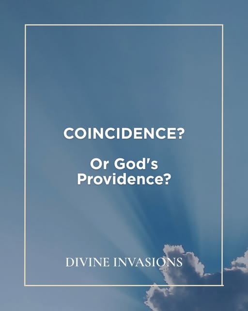 Coincidence?

Or providence?

Sometimes God doesn't suspend the laws of nature.

Instead, He quietly orchestrates people...
circumstances…