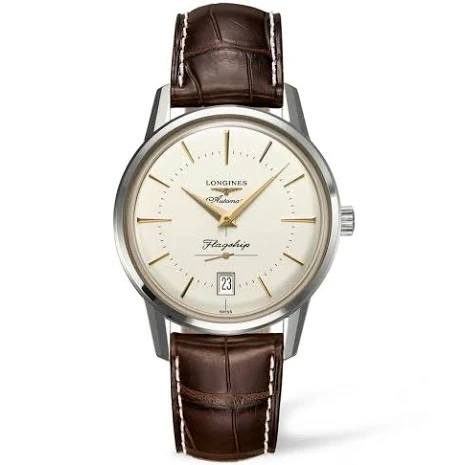 Barmakian Jewelers Longines Flagship Heritage Moonphase Stainless Steel Automatic Men's Watch