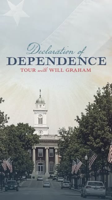 My son @WillGraham_4 is kicking off the first stop of the Declaration of Dependence Tour in Plymouth, Massachusetts! When the Pilgrims la…