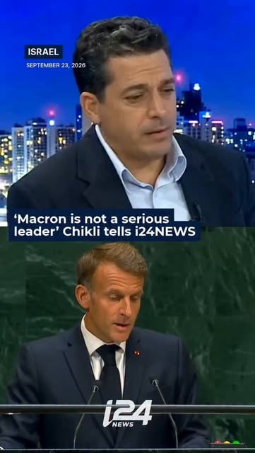 'Macron is an embarrassment, not a leader, not a serious man and his speech is just a joke,' Israeli Diaspora Affairs Minister Amichai Ch…