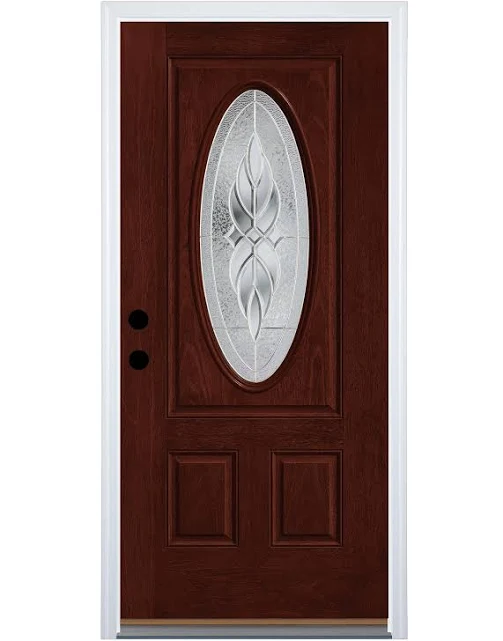 Therma-Tru Varissa Mahogany Stained Prehung Front Door