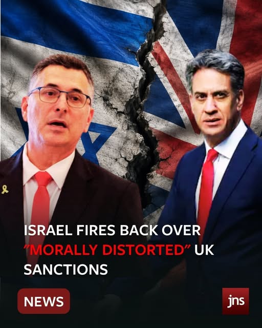🚨BREAKING—Israel responds to British sanctions:
A sharp diplomatic rift has opened between Jerusalem and London. In response to British…