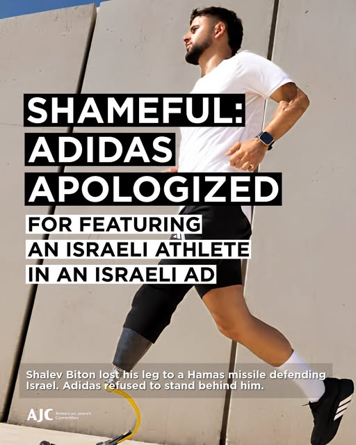 Representation should be celebrated, not revoked due to anti-Israel hostility.
 
@Adidas’ decision to apologize for a local Israeli campa…
