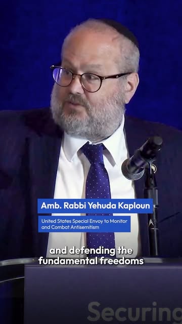 "You're fighting hatred and defending the fundamental freedoms on which our country was founded." — Amb. Rabbi Yehuda Kaploun on the impo…