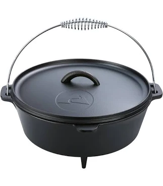 Ozark Trail 5-Quart Pre-Seasoned Nonstick Cast Iron Dutch Oven with Spiral Bail Handle
