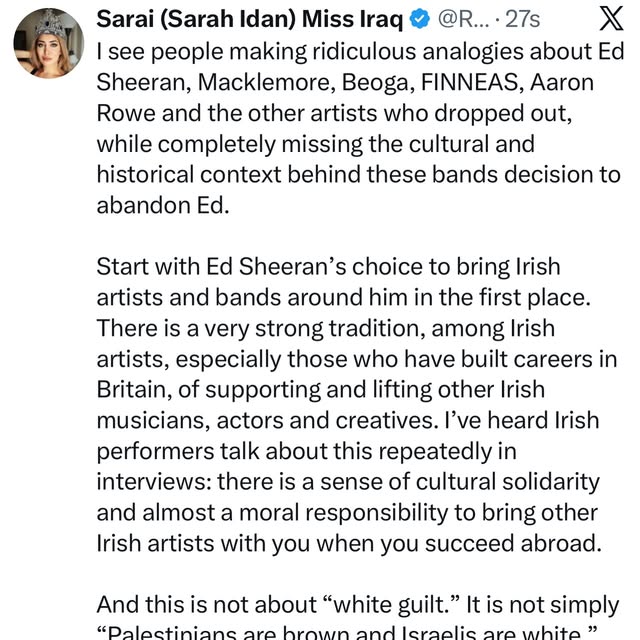 Reducing this entire Ed Sheeran event to skin color is a lazy, ignorant analogy. For heaven’s sake, open a history book understand why ce…