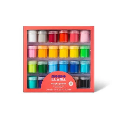 24ct Acrylic Paint Set Classic Colors Mondo Llama