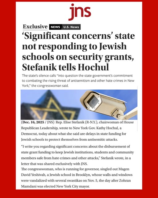 The Jewish community is under attack in @kathyhochulny’s New York.

And now it appears that the Worst Governor in America is slow-walking…