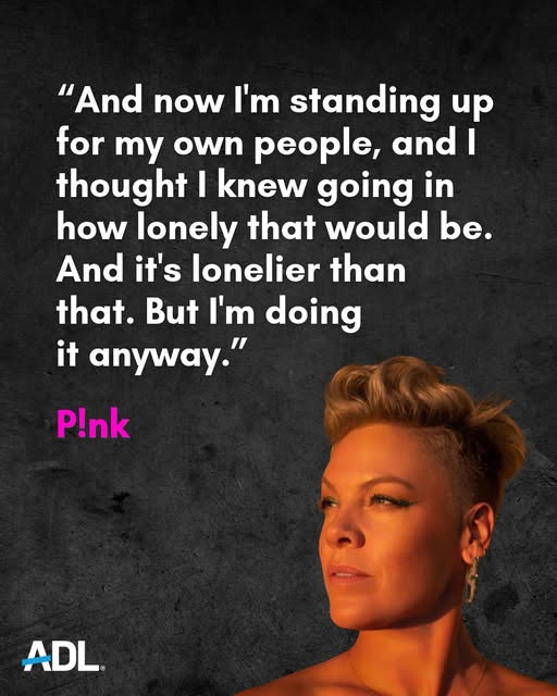 @Pink named exactly what so many Jewish people are experiencing right now: "'From the river to the sea.' 'Zionist,' spat like it's a slur…