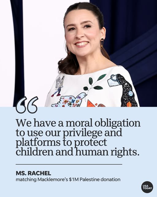 Ms. Rachel is joining Macklemore in pledging support for Palestine amid the ongoing controversy surrounding his removal from Ed Sheeran's…