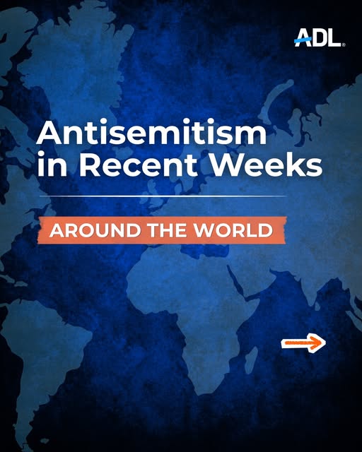 Antisemitism is a global threat. 🌎

Swipe through to see just a handful of antisemitic incidents thay took place around the world in rec…