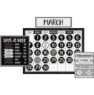 Teacher Created Modern Farmhouse Calendar Bulletin Board
