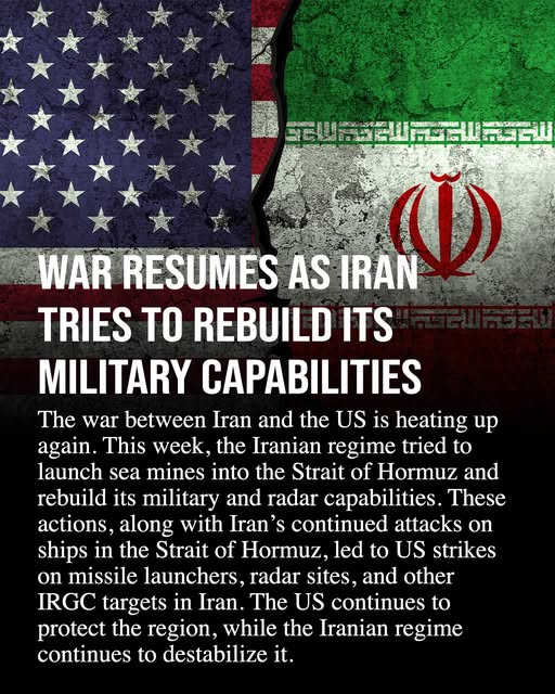 The war between Iran and the US is heating up again. This week, the Iranian regime tried to launch sea mines into the Strait of Hormuz an…
