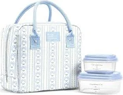 Fit & Fresh Bloomington Lunch Bag for Women - Insulated Large Lunch Box for Work with Containers, Leak-Resistant, Stain-Resistant, Zipper Closure,